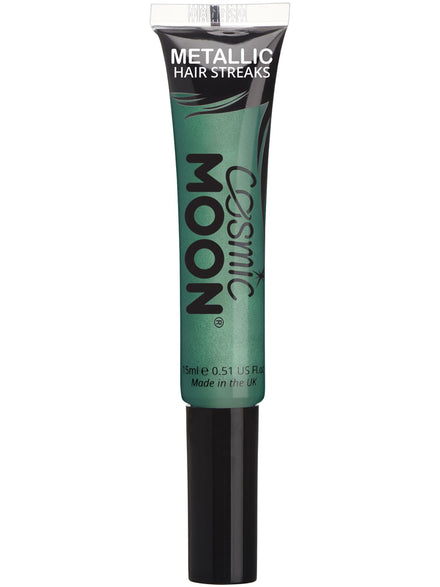 Metallic Green Cosmic Moon Hair Streaks - Main Image