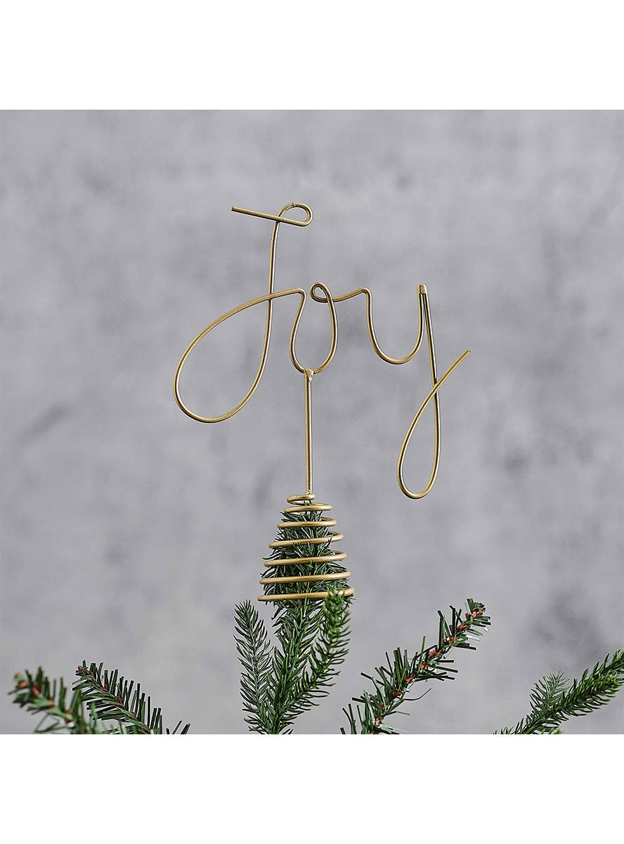 Gold 21cm Cosy Joy Christmas Tree Topper – Lifestyle Image