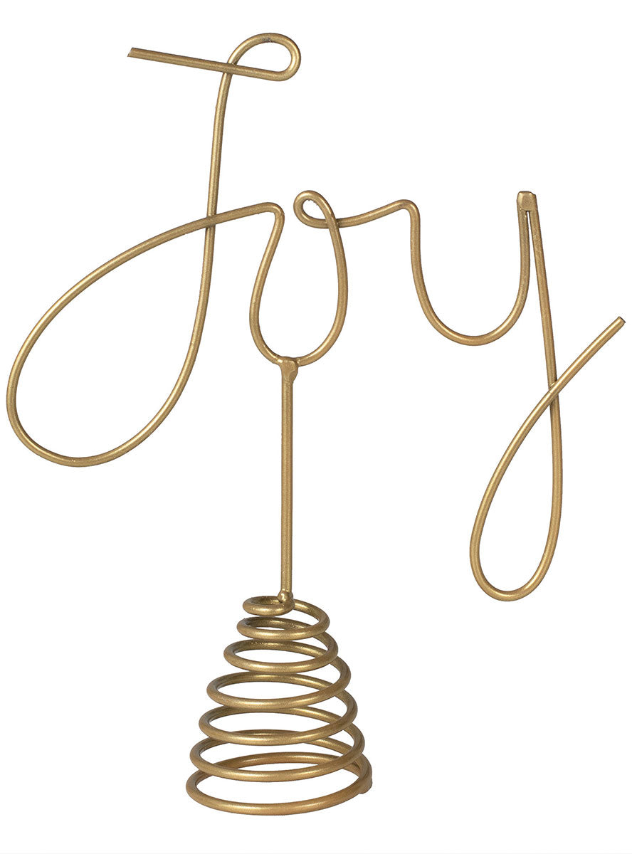 Gold 21cm Cosy Joy Christmas Tree Topper – Main Image