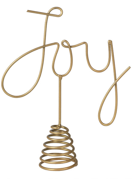 Gold 21cm Cosy Joy Christmas Tree Topper – Main Image