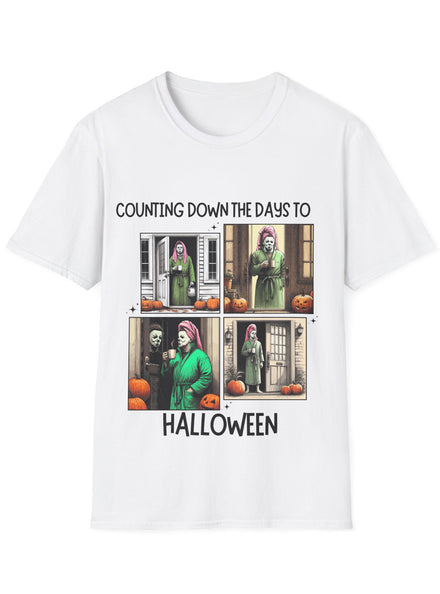 Counting The Days To Halloween Adults White T Shirt - Main Image
