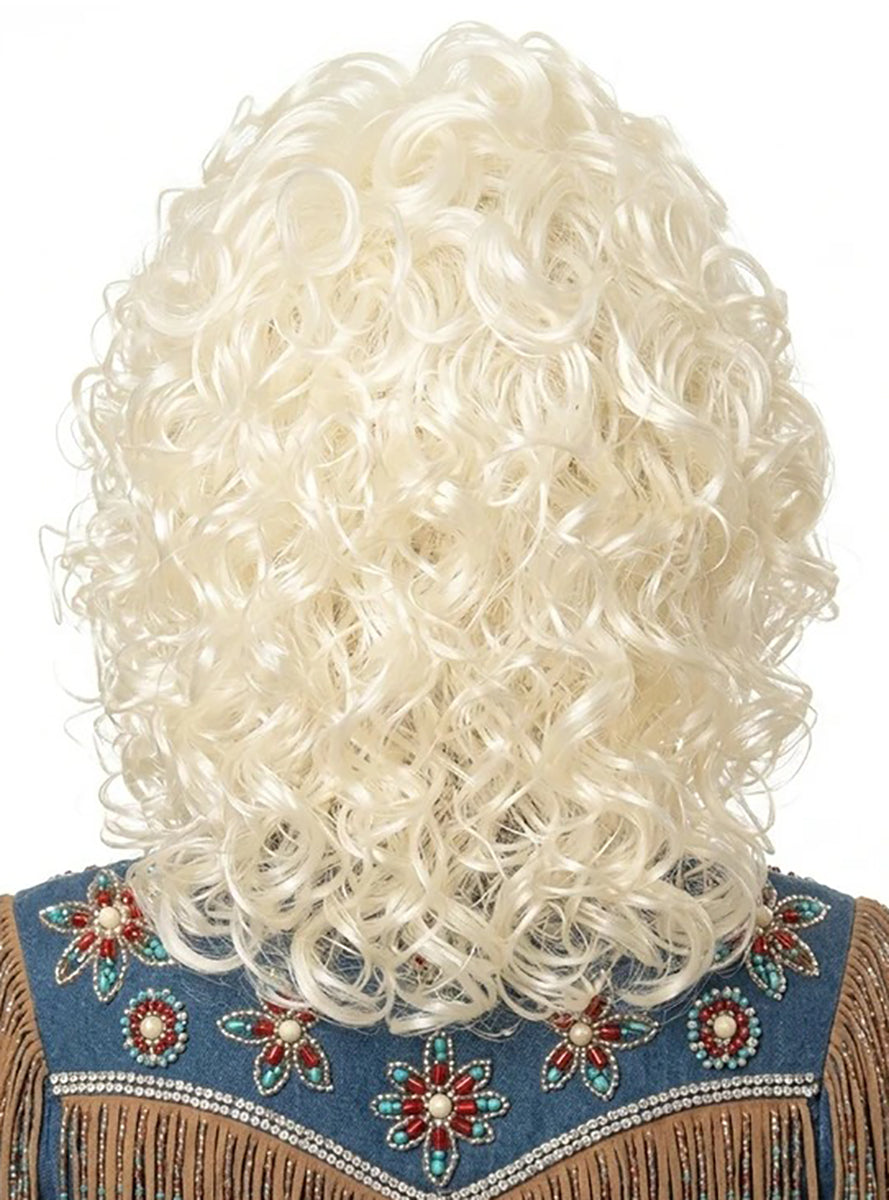 Country Curls Womens Blonde Dolly Costume Wig