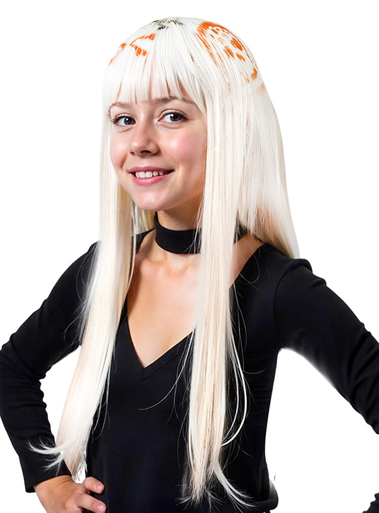Crayola Colour Me Long White Customisable Costume Wig - Kids Alternative Image