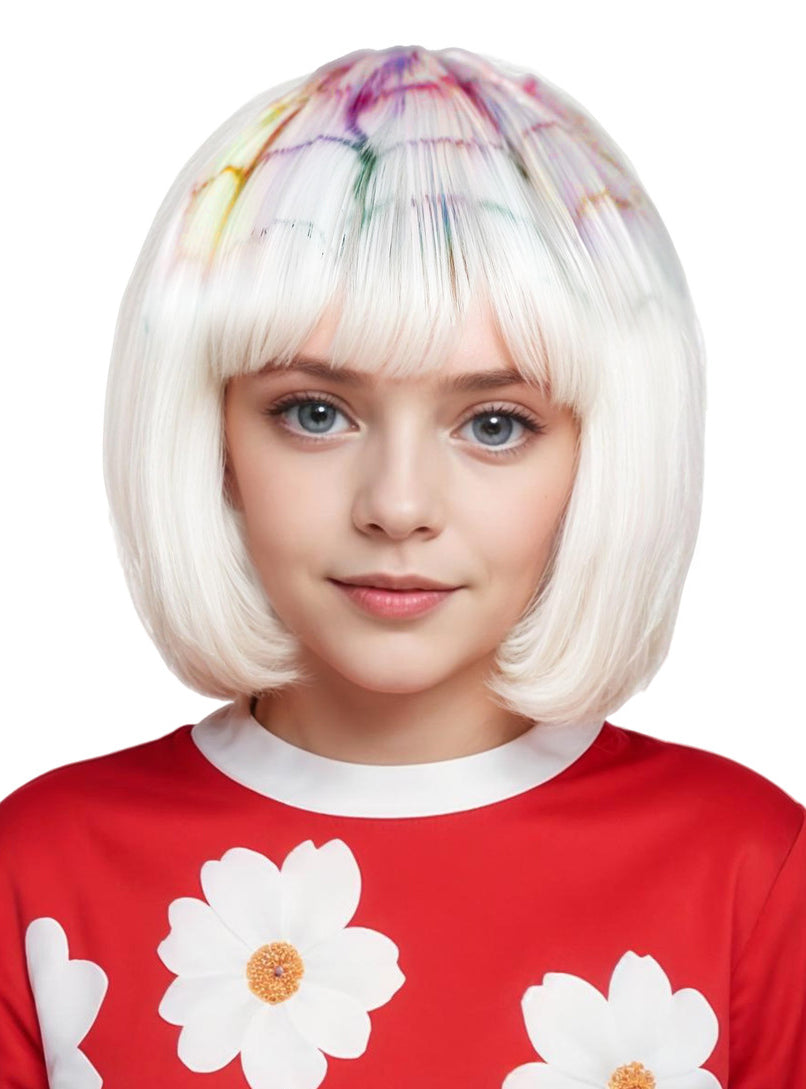 Crayola Colour Me White Bob Customisable Costume Wig - Kids Image