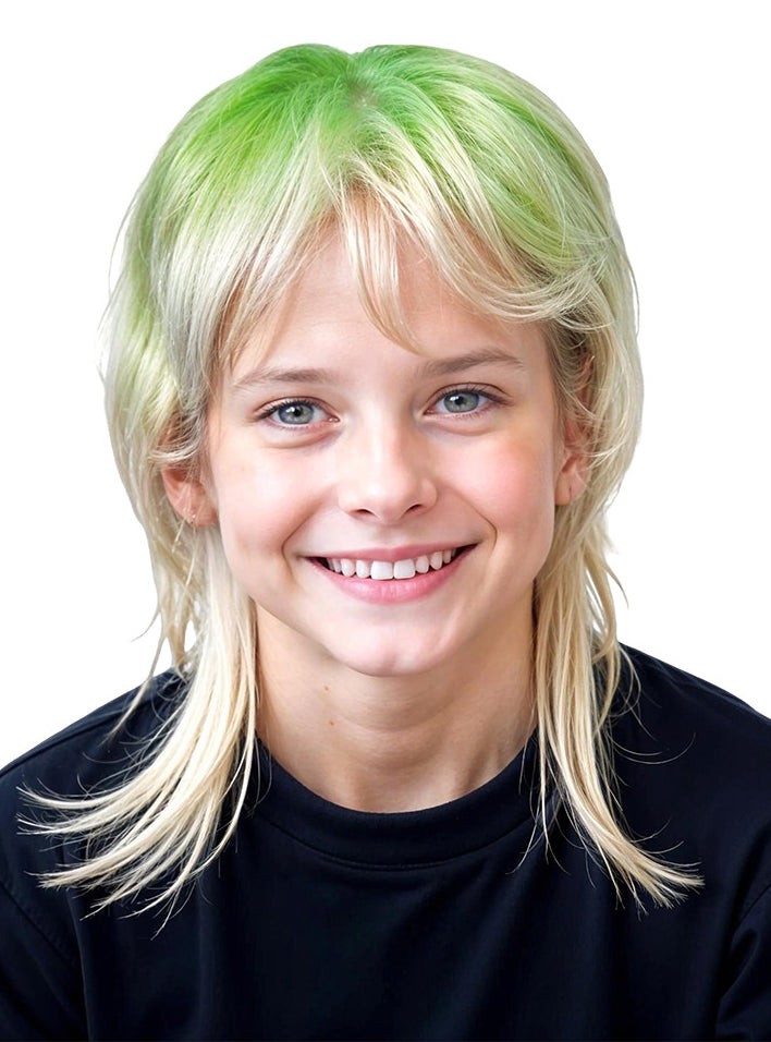 Crayola Colour Me White Mullet Customisable Costume Wig - Kids Image