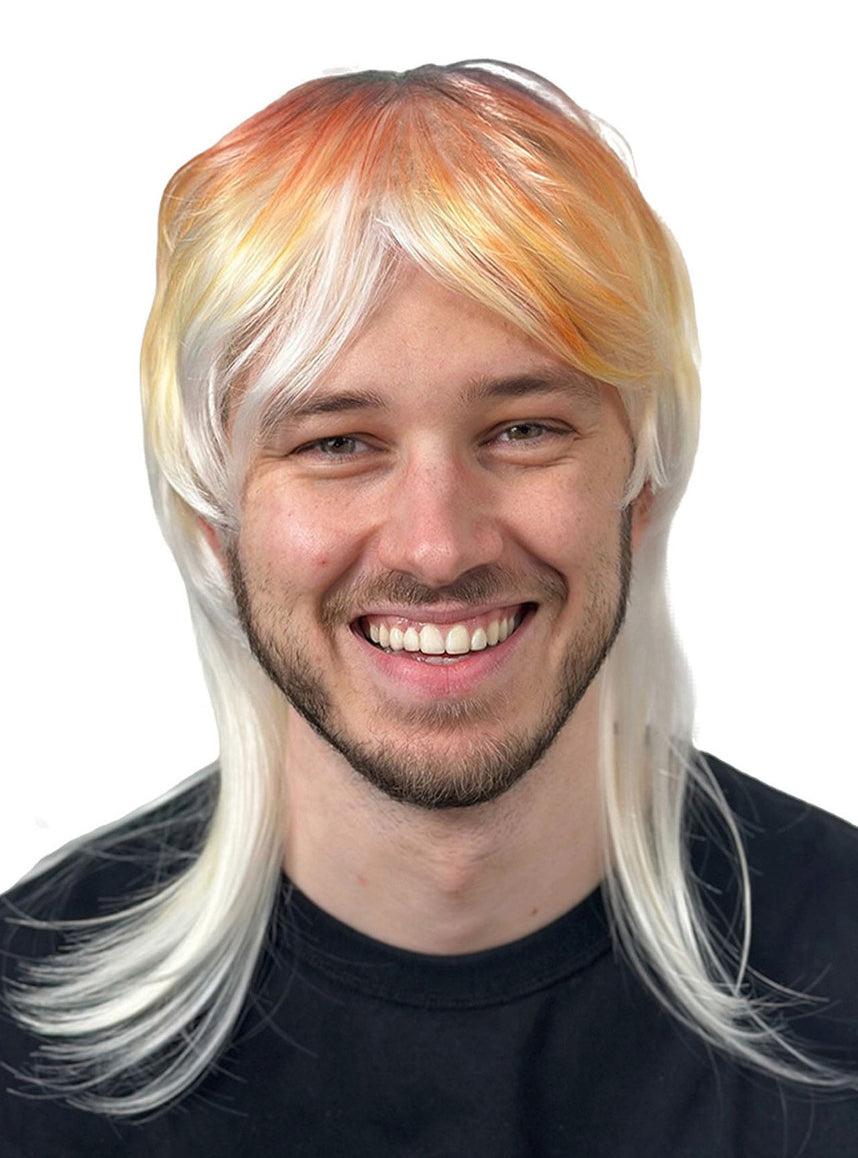 Crayola Colour Me White Mullet Customisable Costume Wig - Main Image