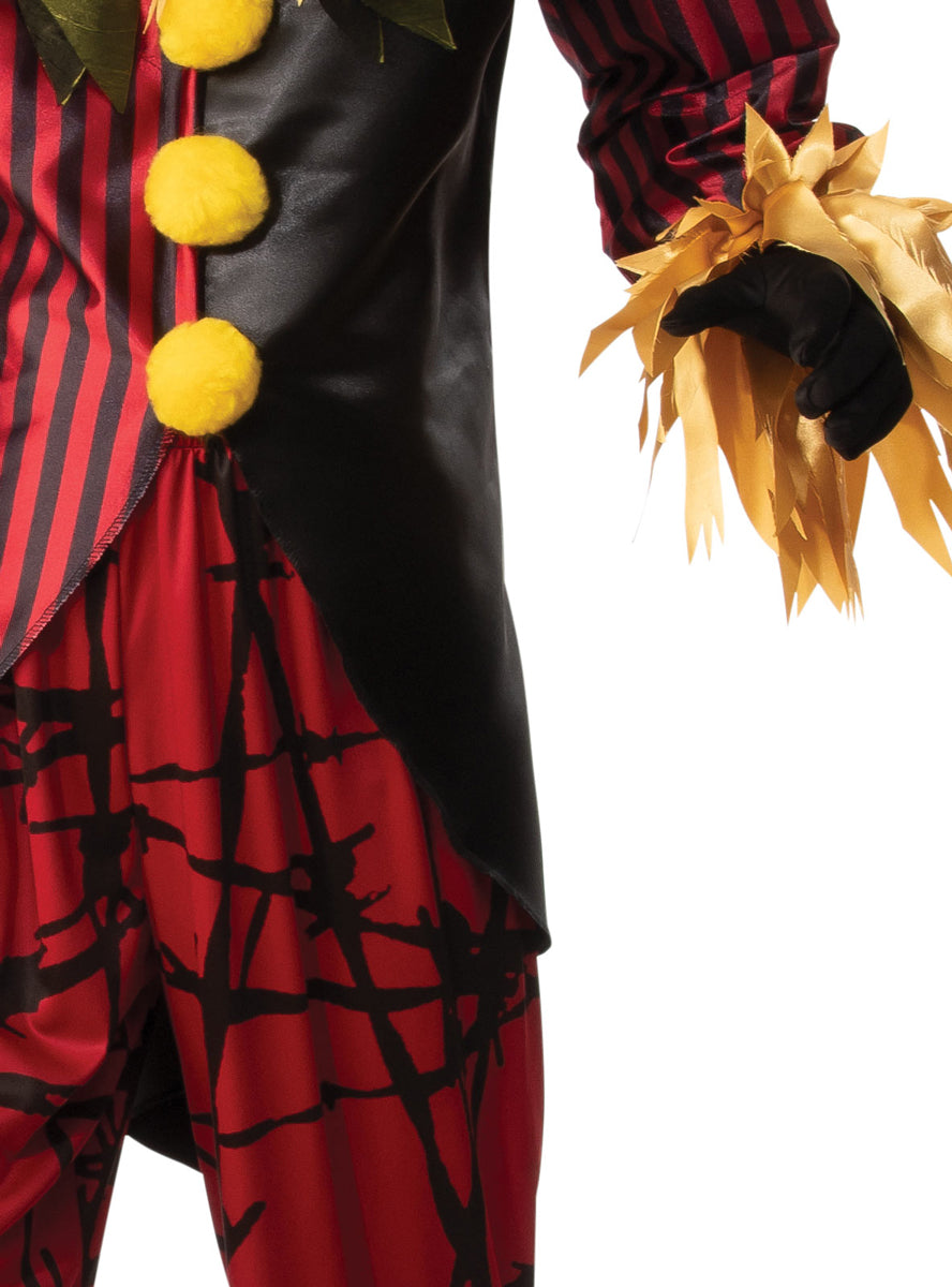 Evil Circus Mens Evil Clown Halloween Costume - Close Image 2