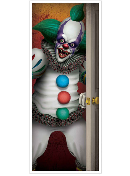 Halloween Creepy Clown Door Cover - Main Image
