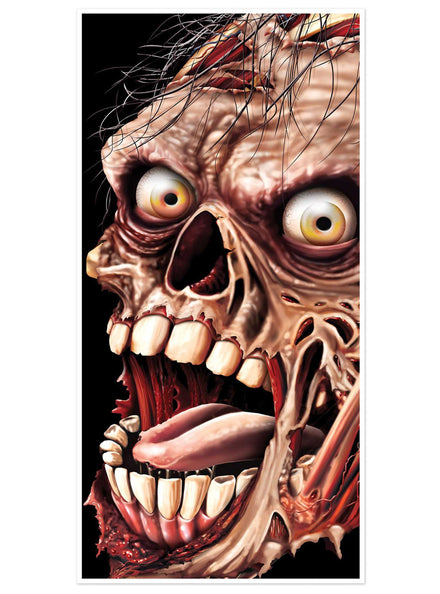 Angry Zombie Halloween Door Cover - Main Image