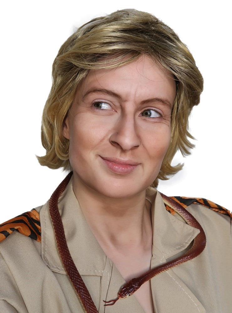 Crocodile Hunter Mens Short Blonde Costume Wig - Alternative Image 1