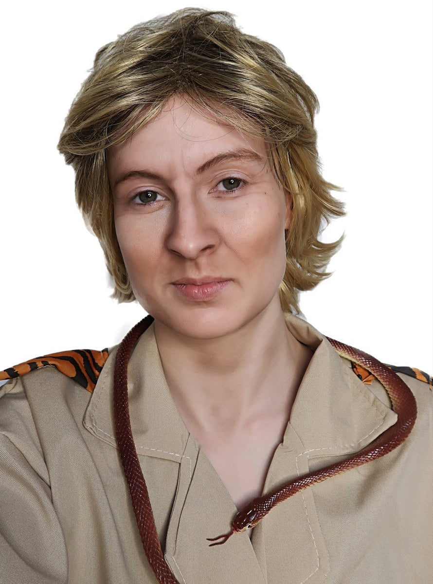 Crocodile Hunter Mens Short Blonde Costume Wig - Alternative Image 2