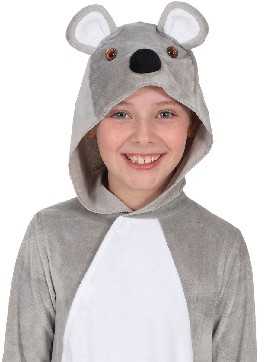Kids Cuddly Koala Costume Onesie - Close Image