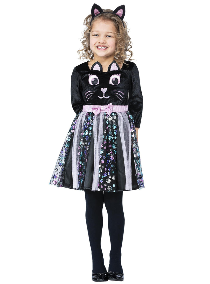 Toddlers halloween black cat dress - Alternative image 1