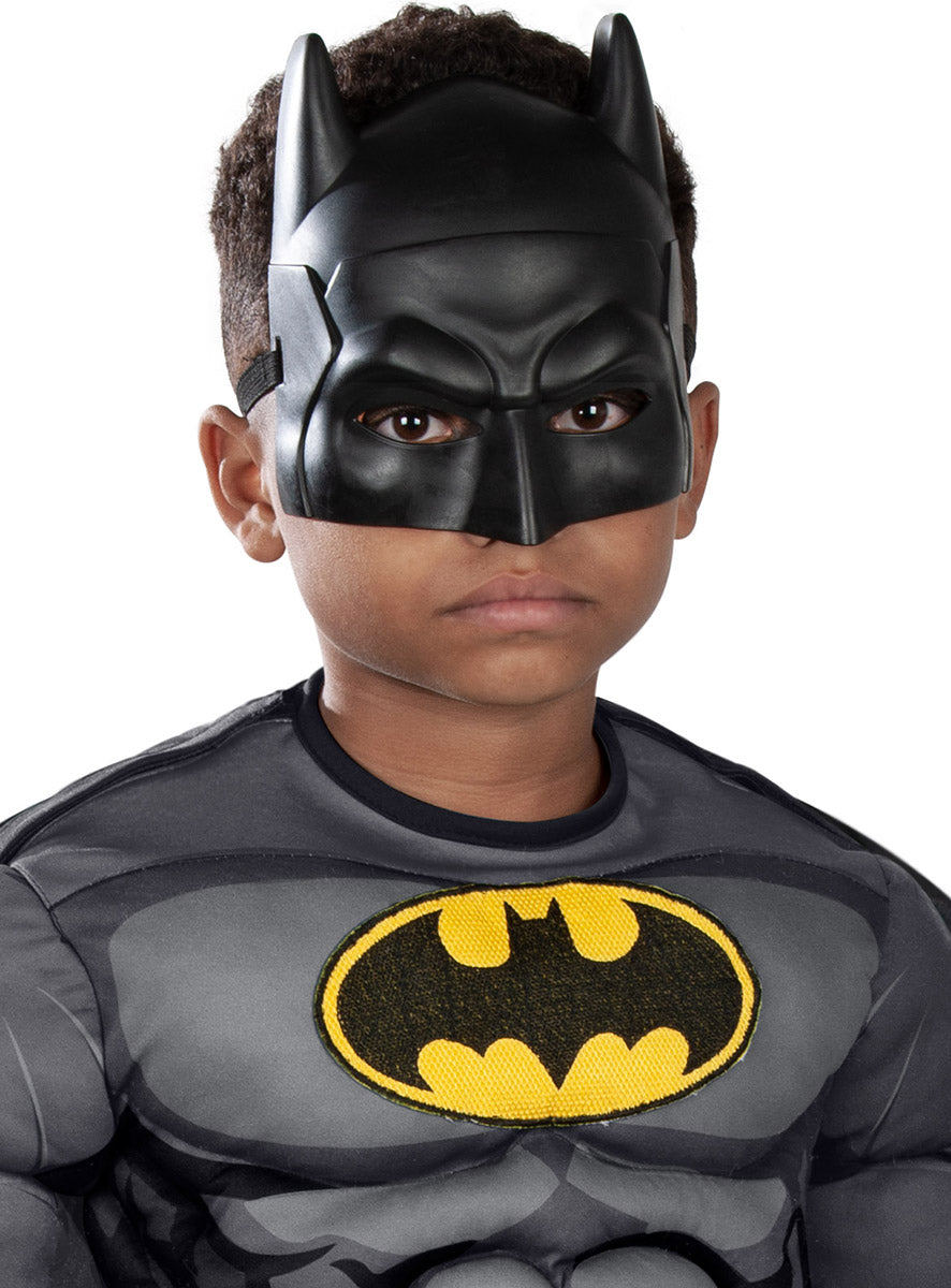 Close Mask Image of DC Comics Boys Premium Muscle Chest Batman Costume