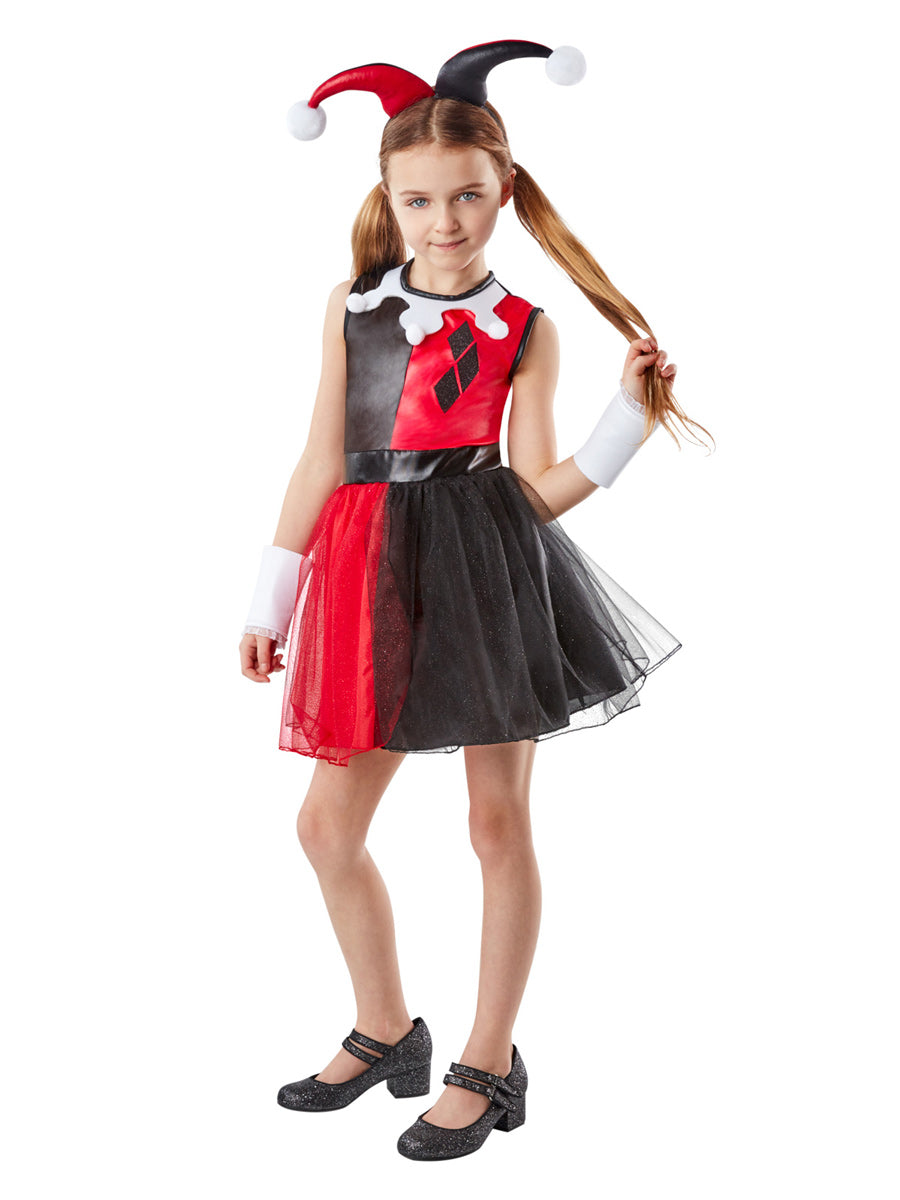 Girls Premium Harley Quinn DC Comics Superhero Tutu Costume - Main Image