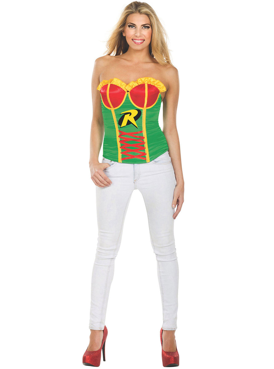 Robin DC Comics Womens Superhero Costume Corset - Main Image