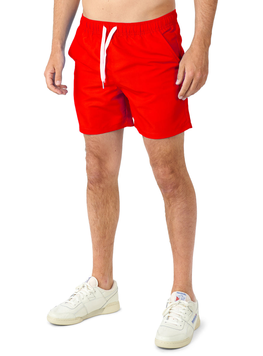 DC Superman Mens Shirt Sleeved Swimsuit Costume - Shorts Image