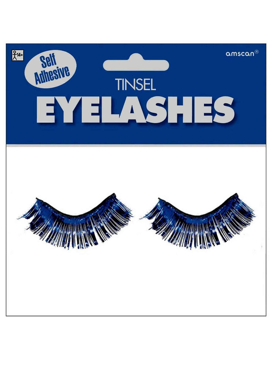 Dark Blue Tinsel Eyelashes - Main Image