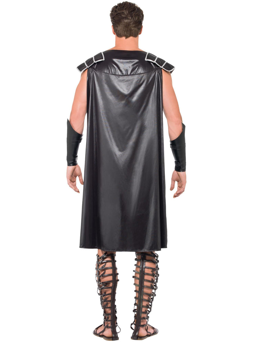 Mens roman warrior black gladiator outfit - Back image