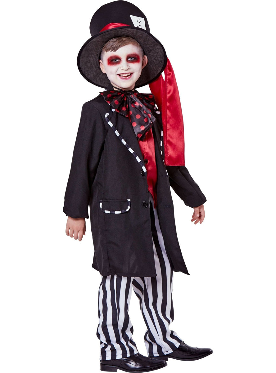 Dark Wonderland Mad Hatter Boys Costume - Side Image