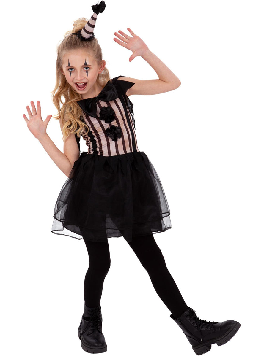 Girls evil terrifier clown costume - Main image
