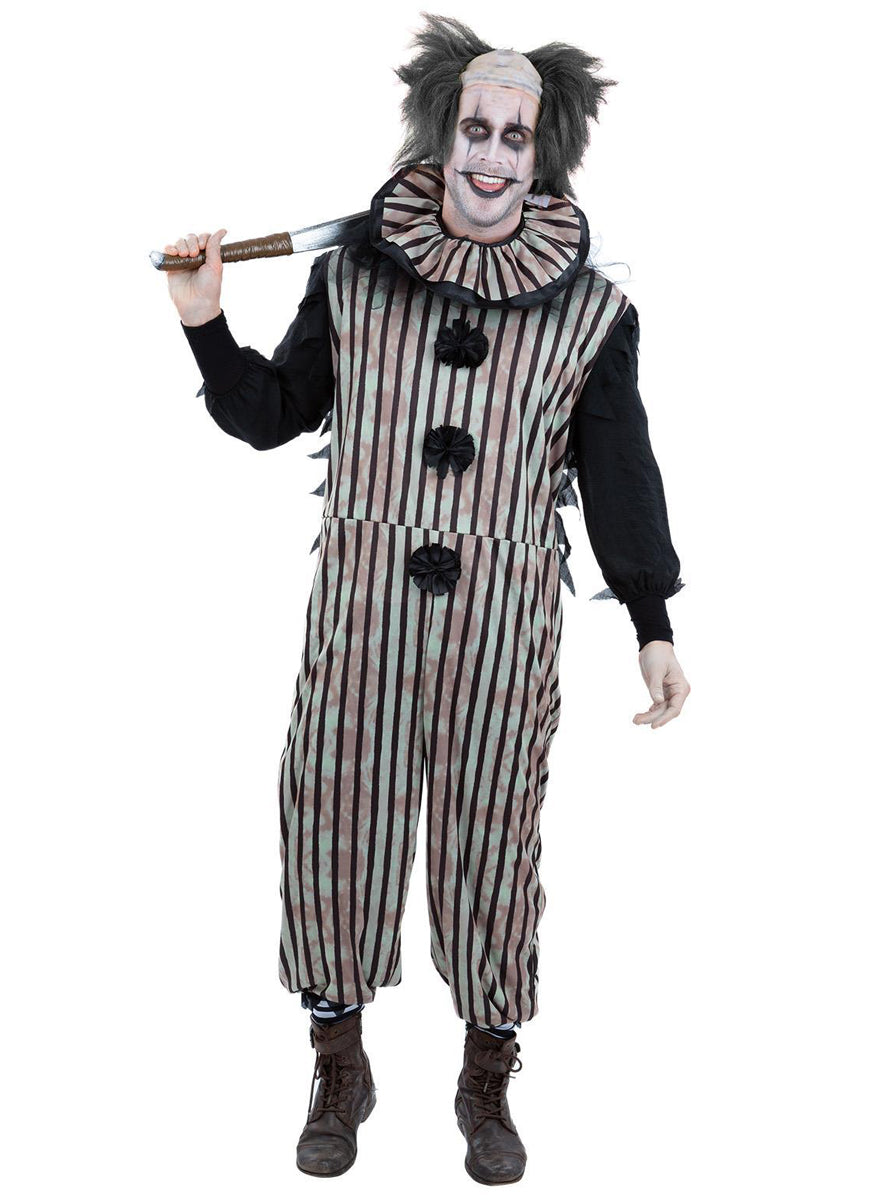 Mens scary halloween terrifier clown costume - Main image