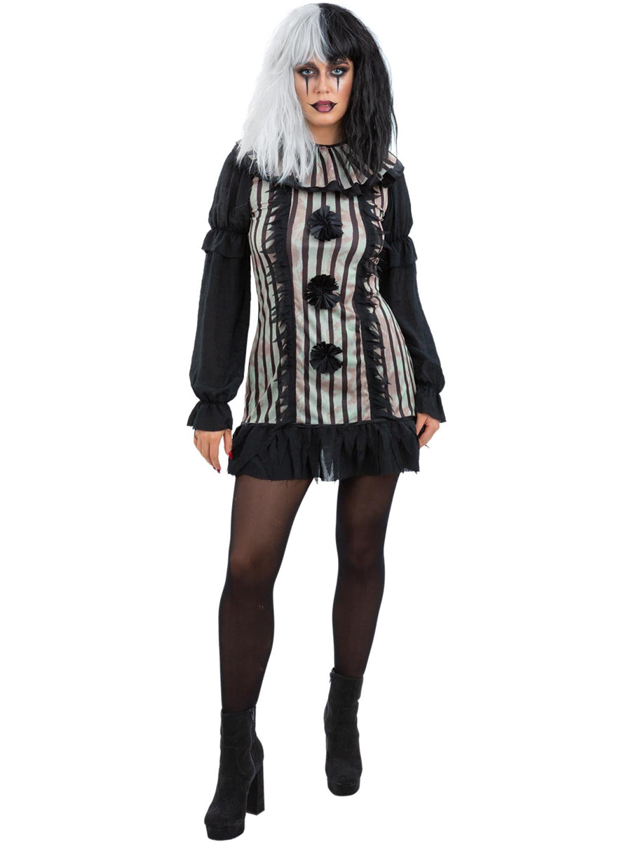Evil Vintage Clown Womens Halloween Costume - Alternate Image