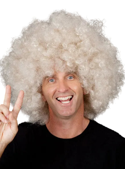 Dark Blonde Adults Super Jumbo Afro Costume Wig - Alternative Mens Image