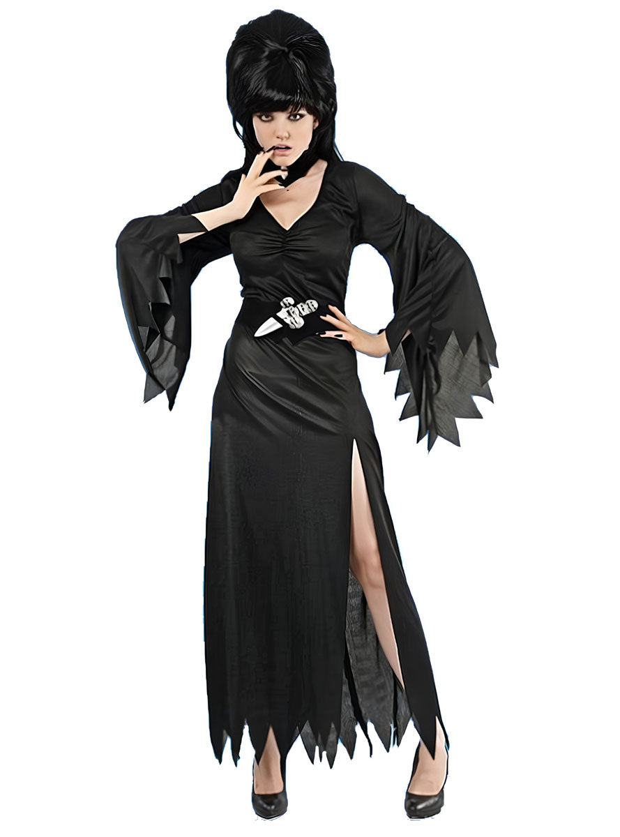 Womens Daughter Of Darkness Elvira Halloween Costume