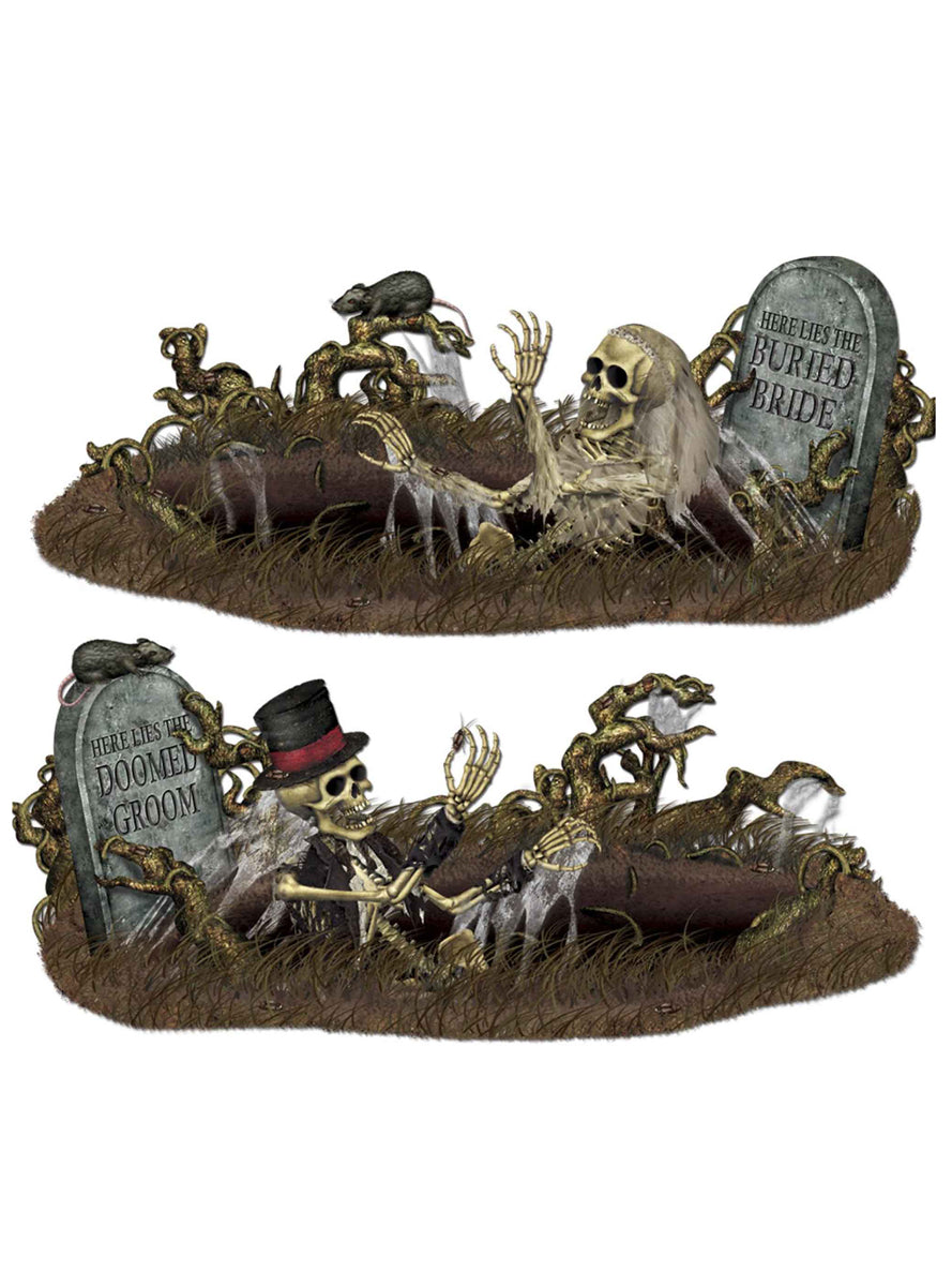 Halloween Scene Setter Skeleton Bride and Groom - Main Image