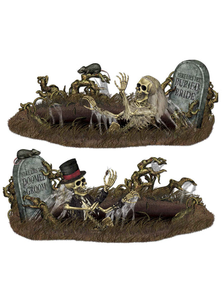 Halloween Scene Setter Skeleton Bride and Groom - Main Image