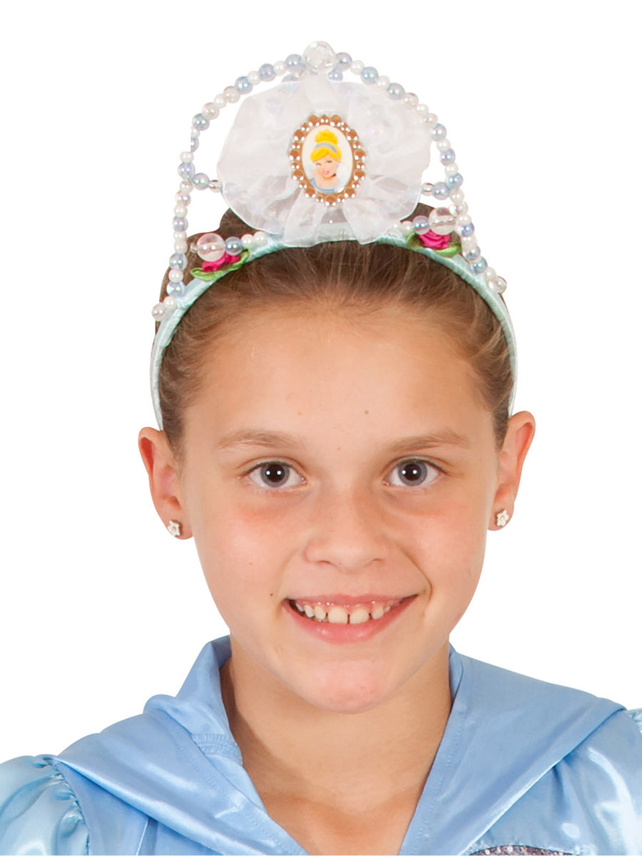 Girls Beaded Cinderella Disney Princess Costume Tiara - Main Image