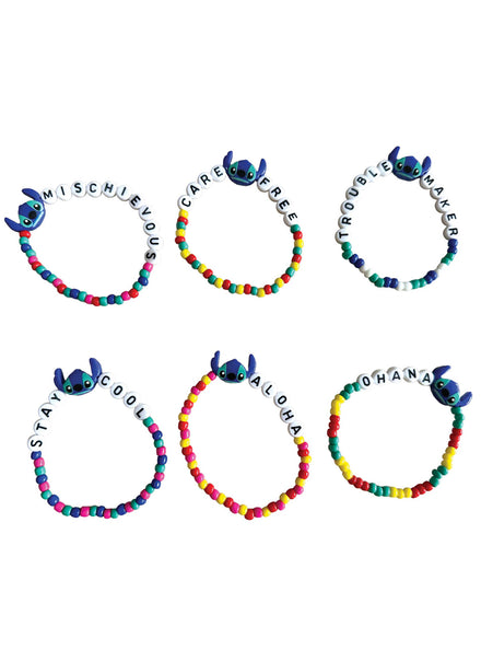 Stitch Beaded Charm Bracelets 6 Pack - Main Image