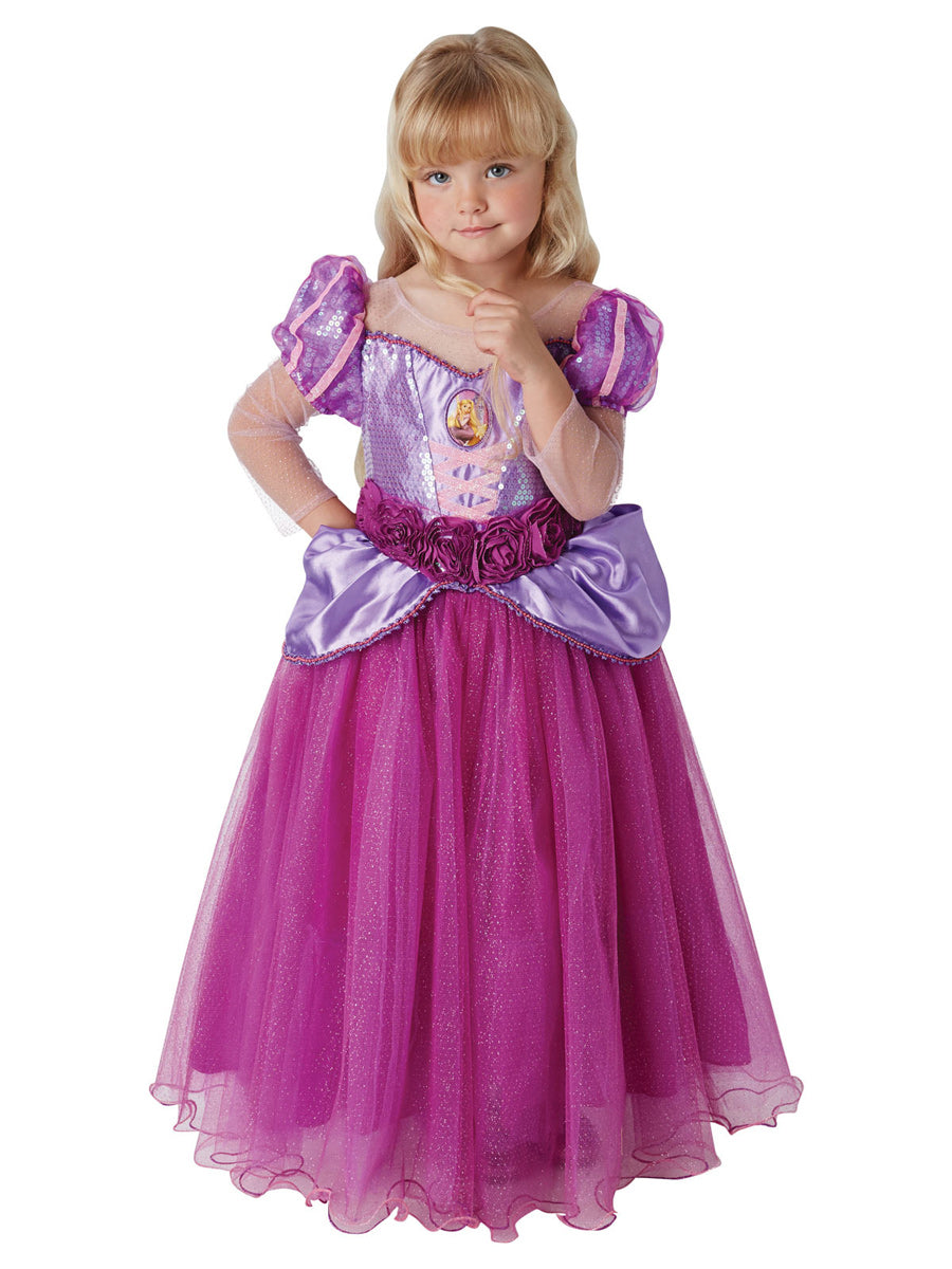 Girls Premium Princess Rapunzel Disney Tangled Costume - Main Image