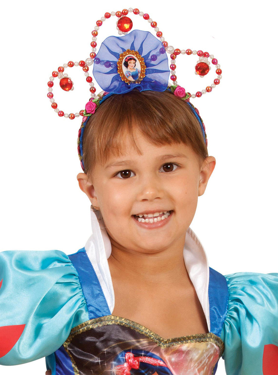 Girls Beaded Snow White Disney Princess Costume Tiara - Main Image
