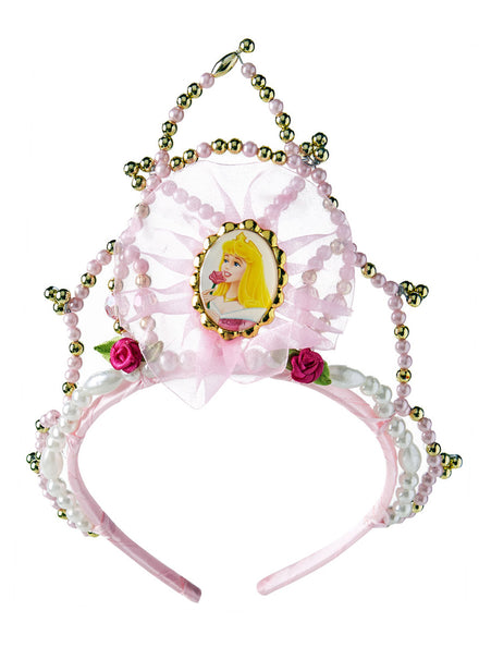Aurora Girls Beaded Disney Princess Costume Tiara - Main Image