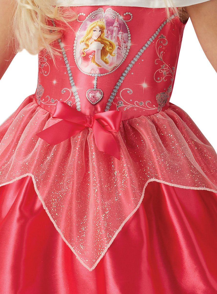 Disney Sleeping Beauty Girls Princess Aurora Costume - Close Image