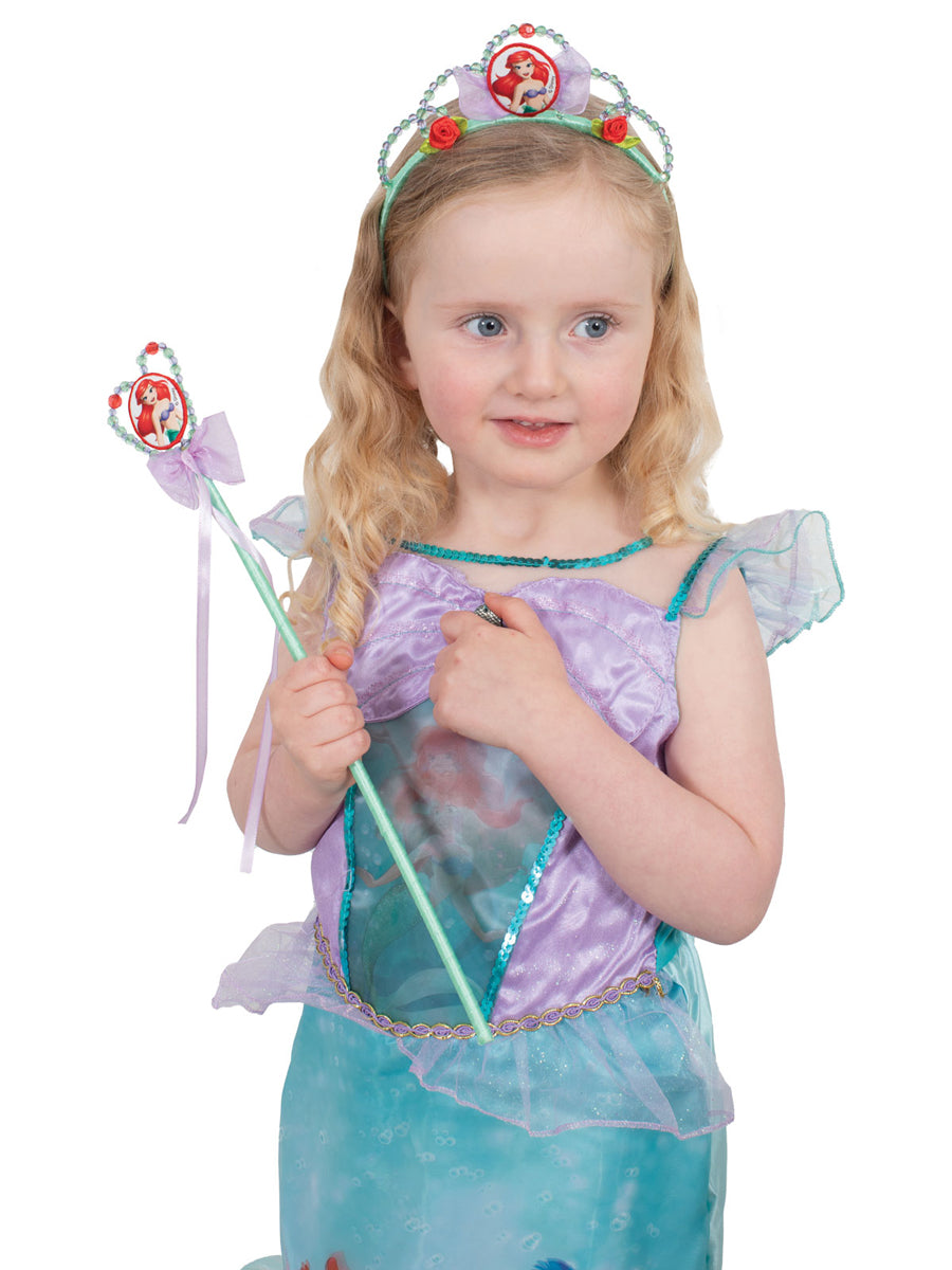 Ariel Girls Disney Princess Beaded Costume Tiara - Alternative Image