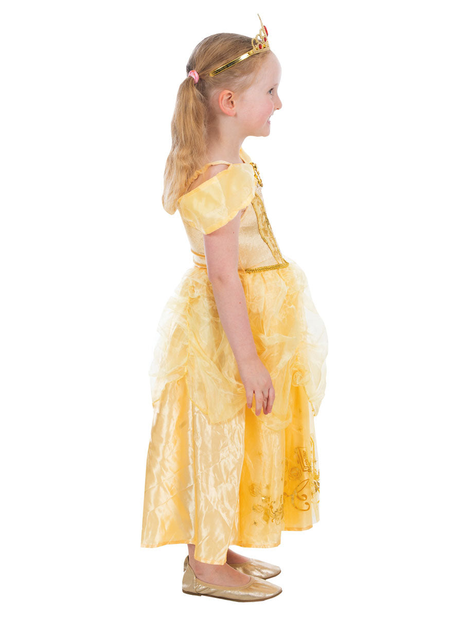 Disney Princess Belle Deluxe Girls Beauty And The Beast Costume - Side Image