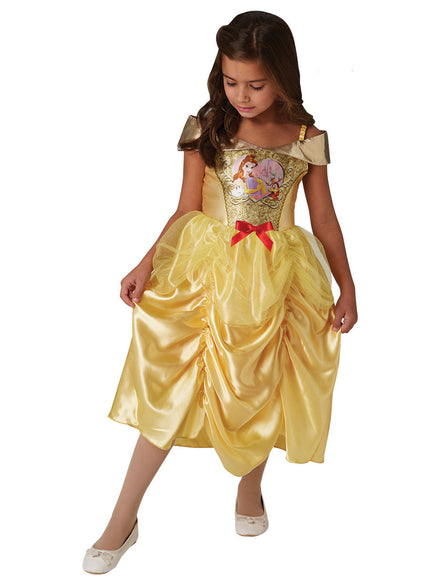 Disney Princess Belle Girls Sequined Princess Costume - Main Image