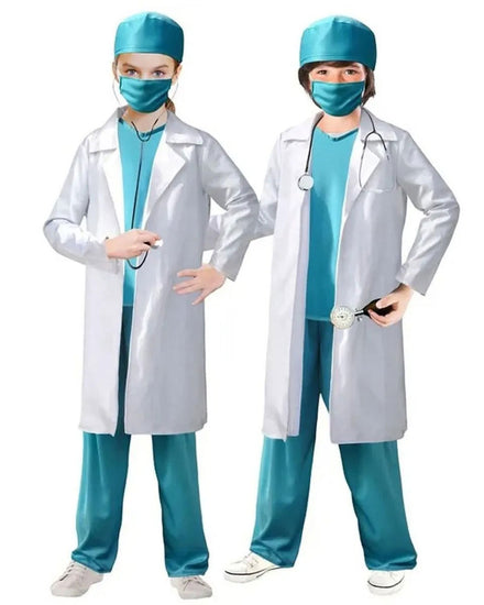 Kids Doctor Lab Coat And Scrubs Occupation Costume