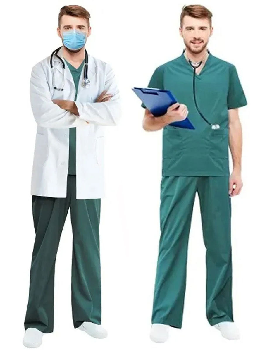 Plus Size Mens Doctor Lab Coat And Scrubs Costume