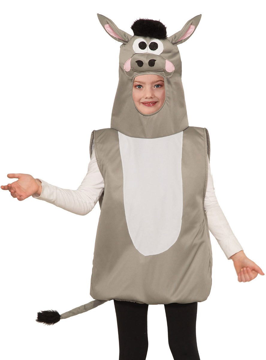 Image of Donkey Kids Hooded Animal Costume