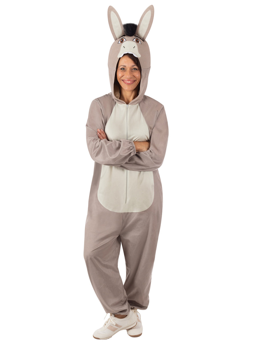 Donkey Adults Shrek Character Costume Onesie - Womens Image