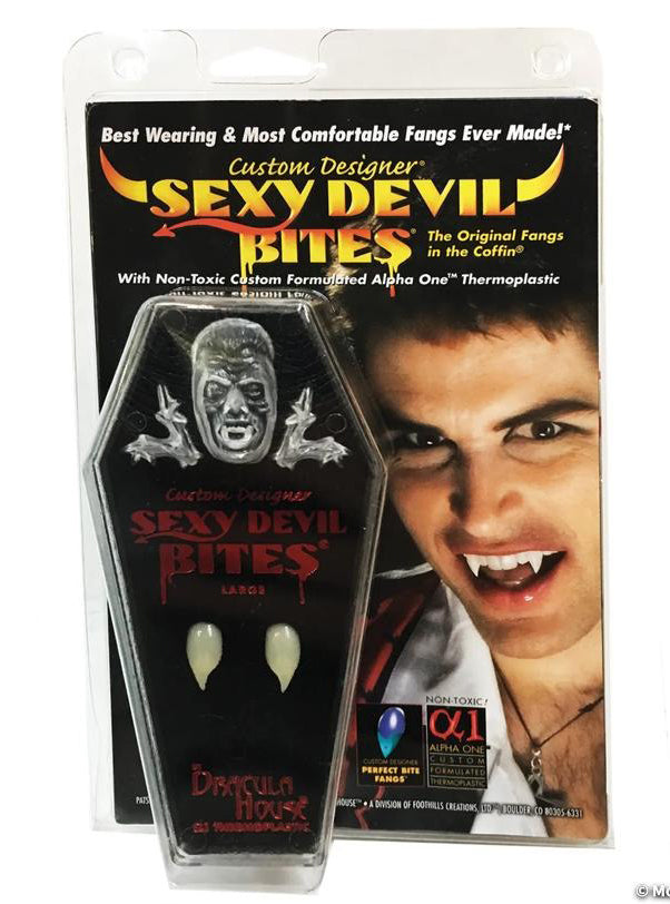 Dracula House Custom Designer Medium Sexy Devil Bites Halloween Costume Fangs - Main Image