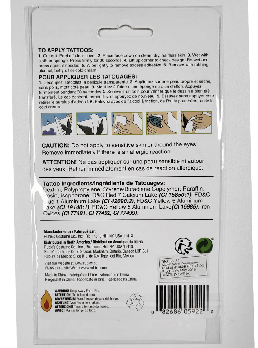 Dragon Scaled Temporary Tattoo Kit