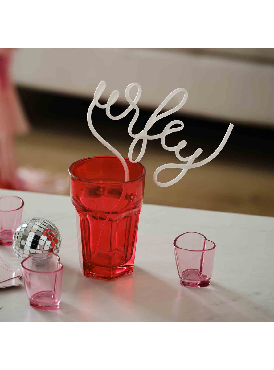Drunk in Love White Wifey 24cm Reusable Straw – Lifestyle Image