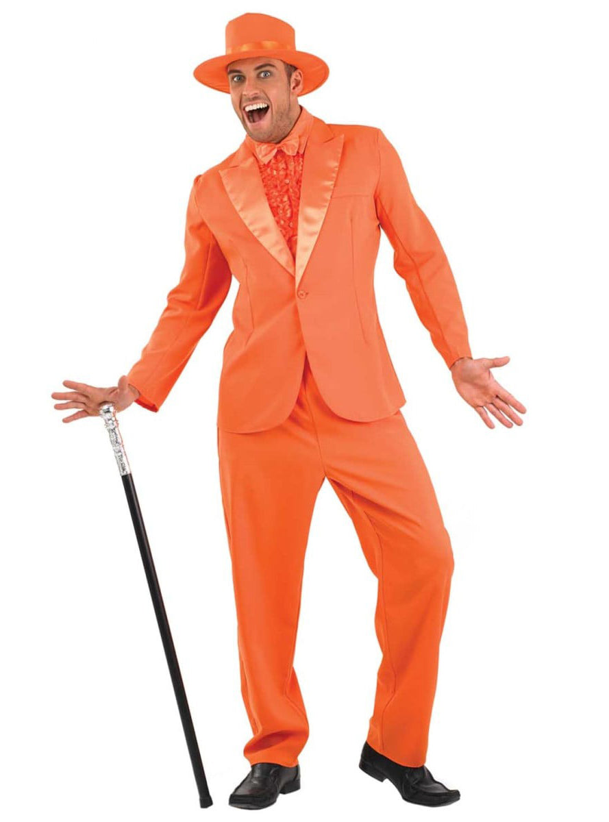 Dumb Orange Suit Mens 90s Costume - Main Image