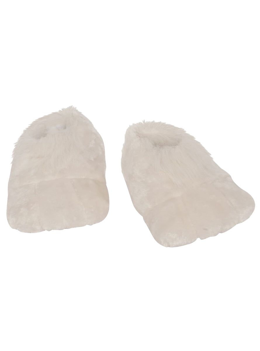 Fluffy White Easter Bunny Shoe Covers for Adults - Main Image