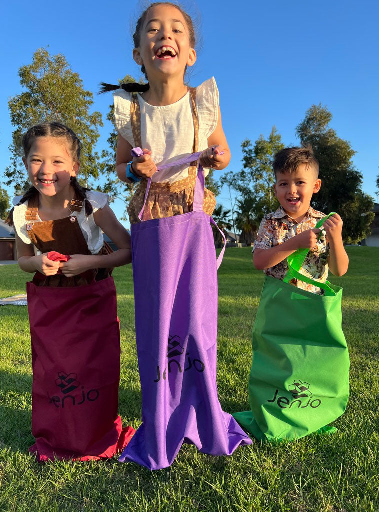 Egg And Spoon And Sack Races Outdoor Party Game Kit - Lifestyle Image 1